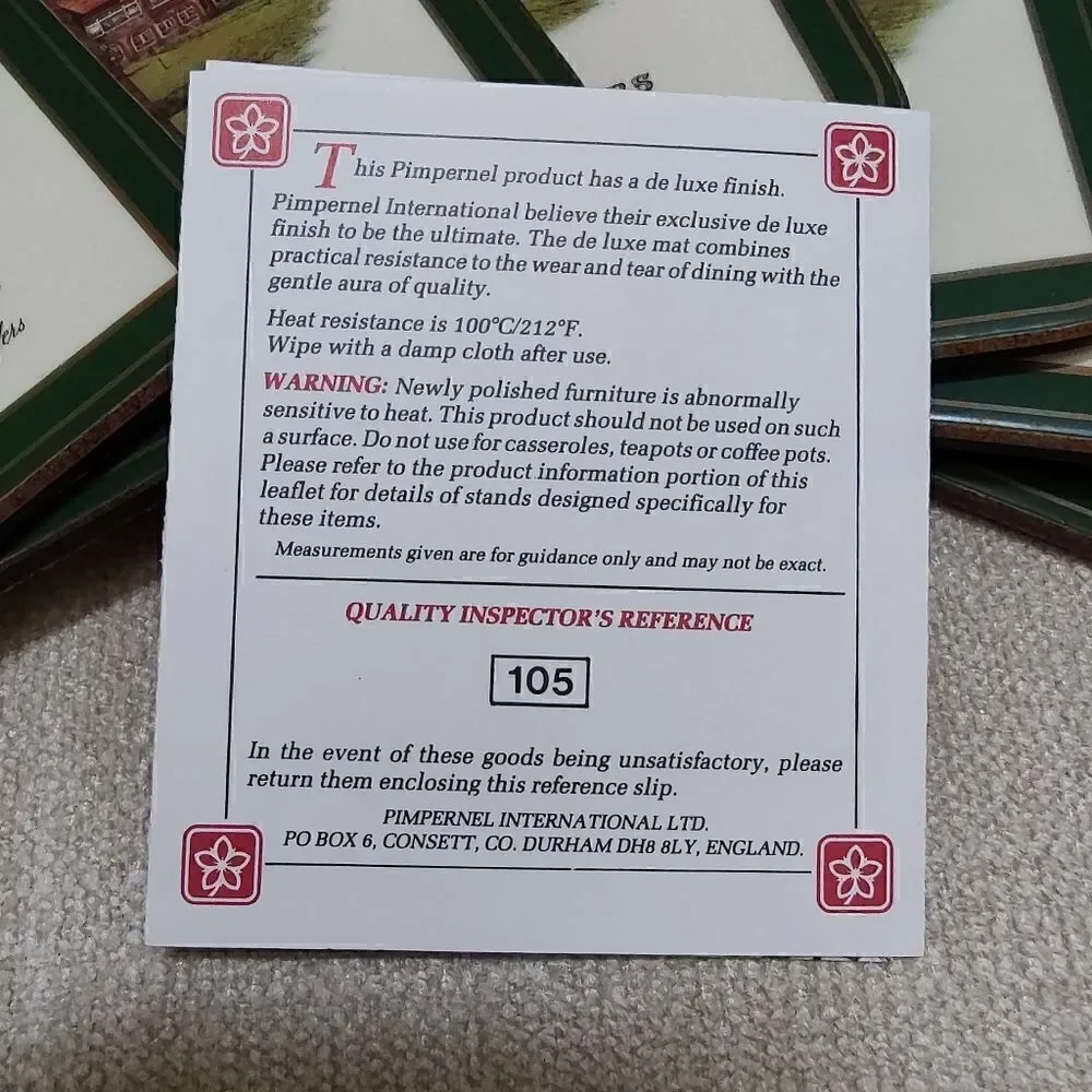 Pimpernel Traditional Drink Coasters Set of 6 Classic Famous British Golf Clubs